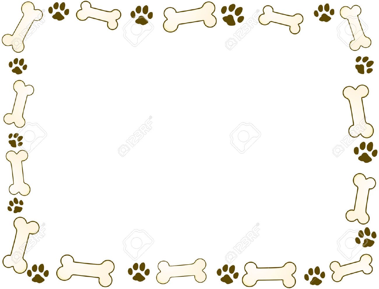 dog bone border clip art 20 free Cliparts | Download images on ...