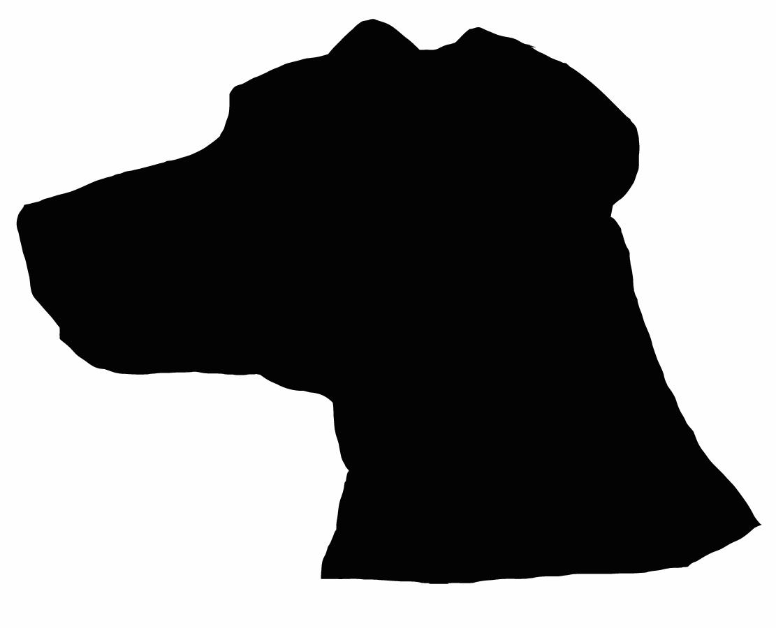 Silhouette Dog Head.