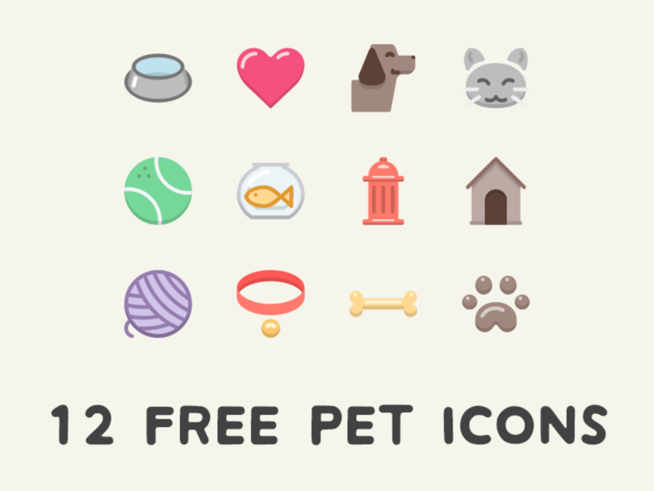 12 Free Pet Icons.