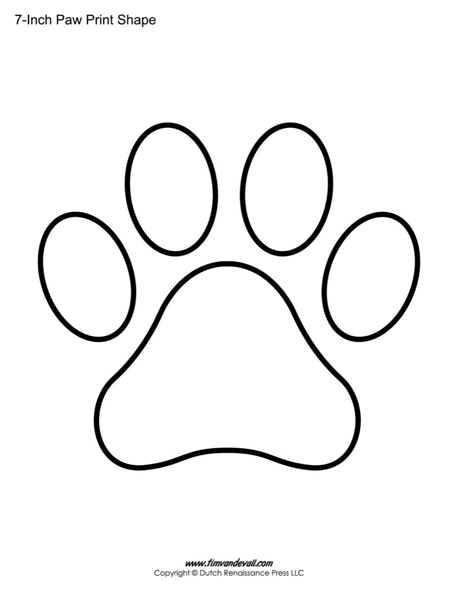 Paw print outline.
