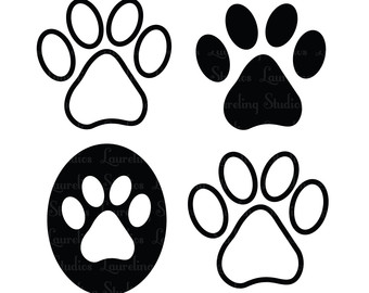 Dog Paw Heart Clipart.