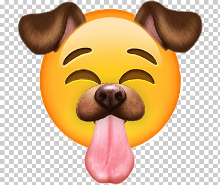 Emoji Dog Snapchat Sticker Information, Snap Filters PNG.