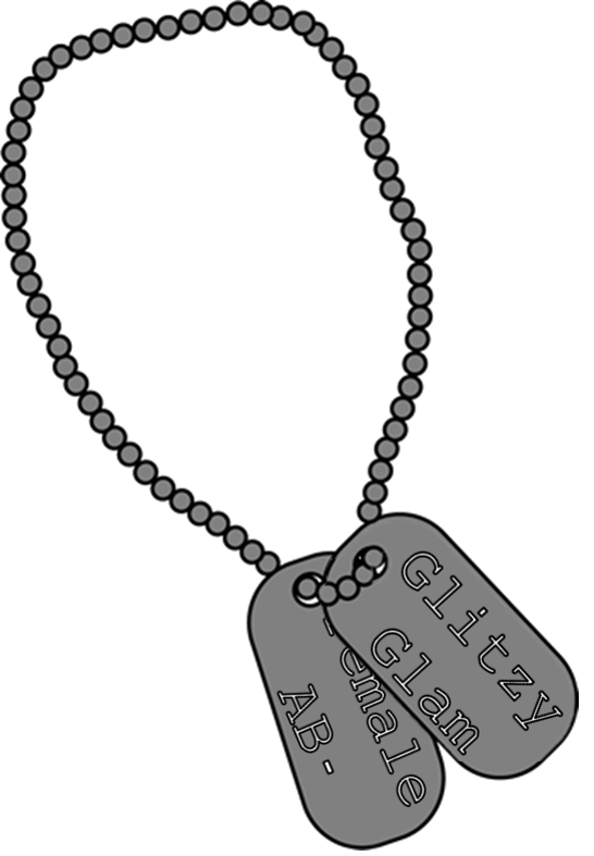 military dog tag clipart.