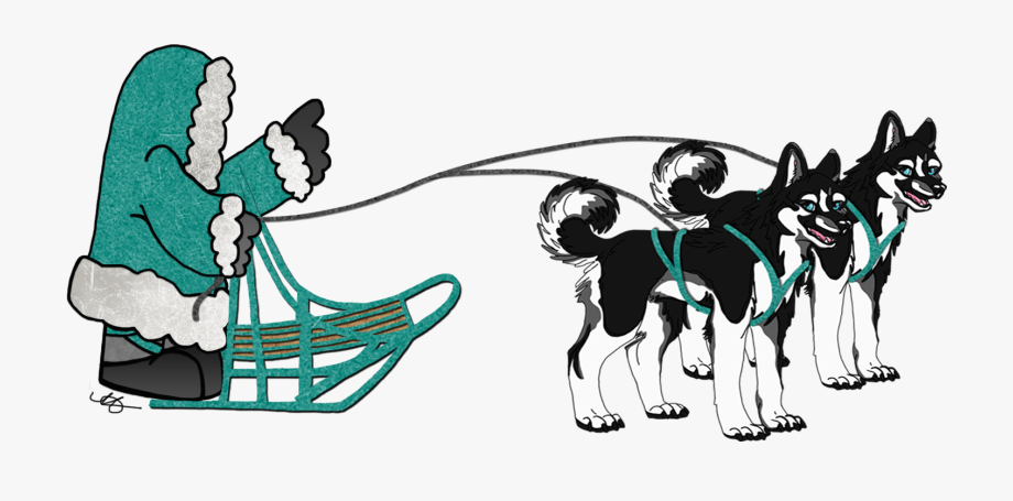 Sled Dogs Team Clipart.