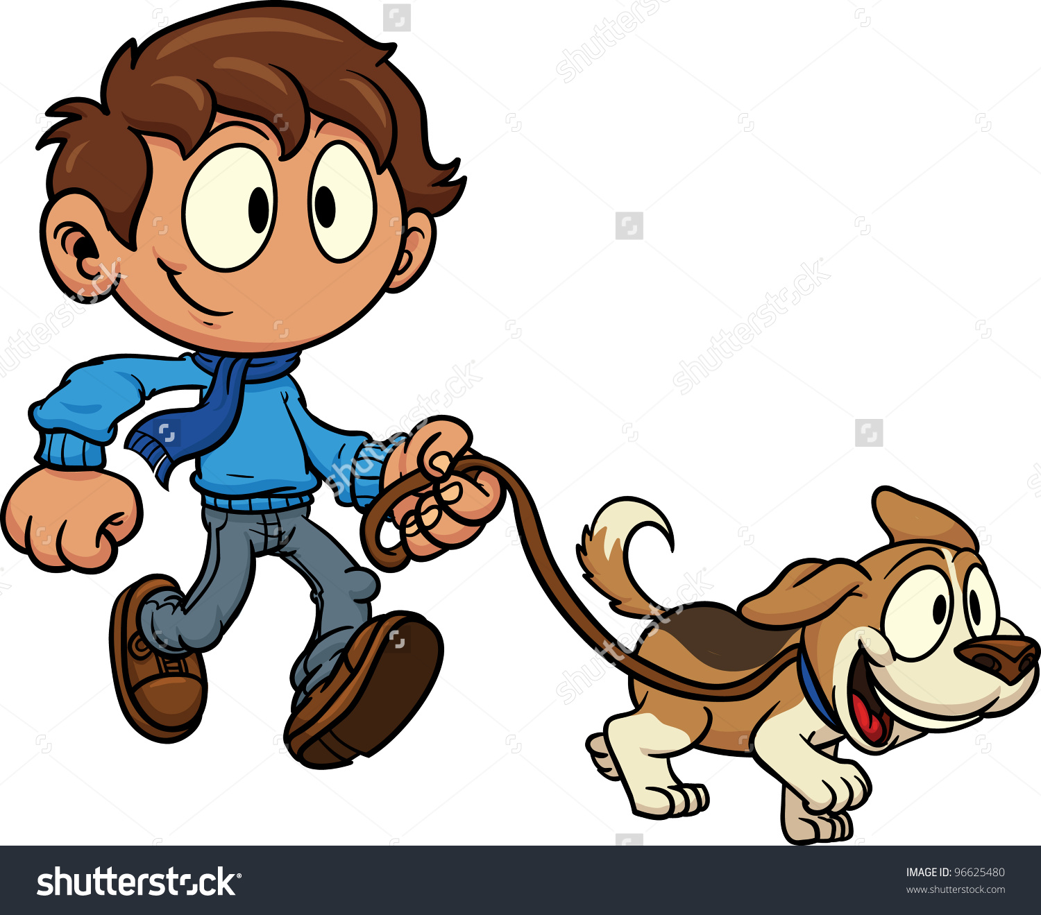 Clipart dog walker.