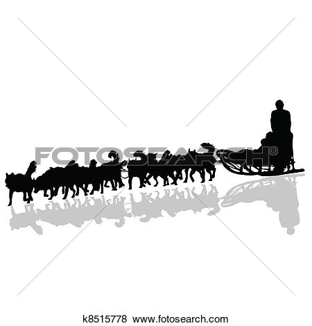 Dog sled Clipart Vector Graphics. 167 dog sled EPS clip art vector.