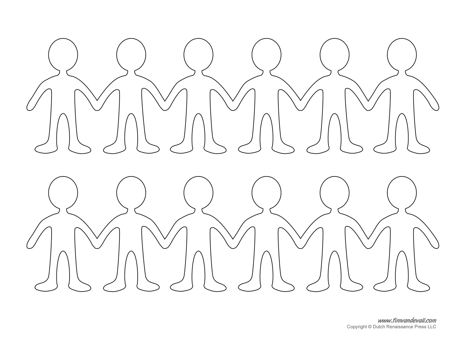 Paper Doll Outline With Blank Paper Doll Clipart : Paper Doll.