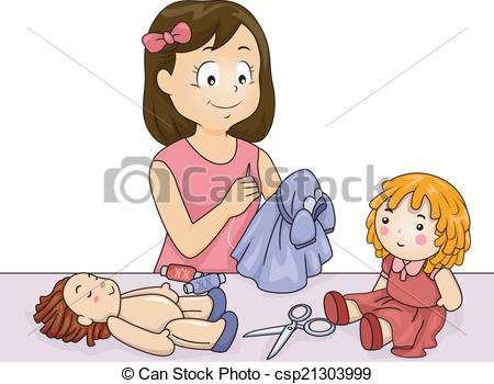 Doll clothes Illustrations, Graphics & Clipart.