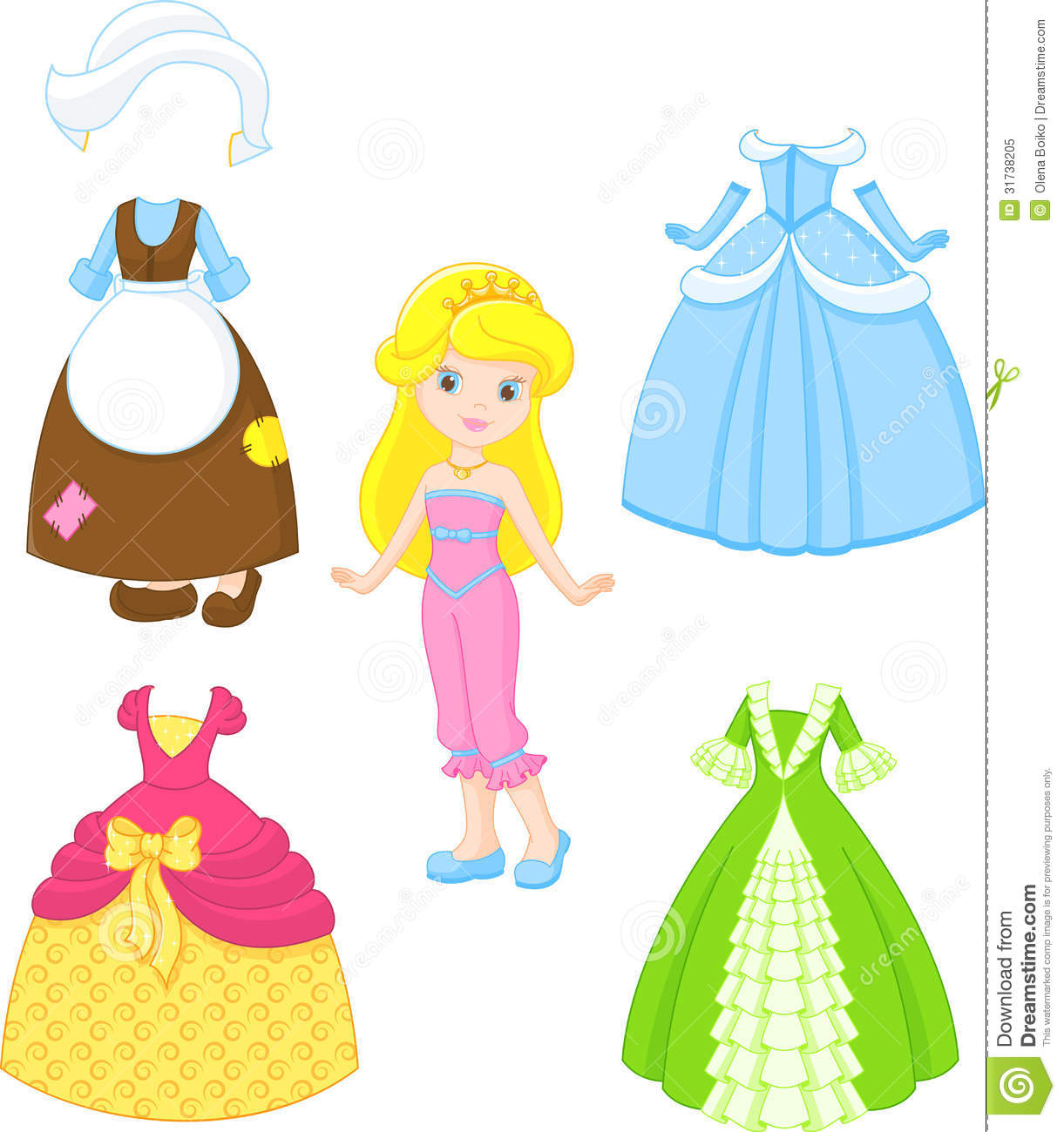 Cinderella Dresses Royalty Free Stock Photo. Cinderella Dresses Royalty Free Stock Photo.