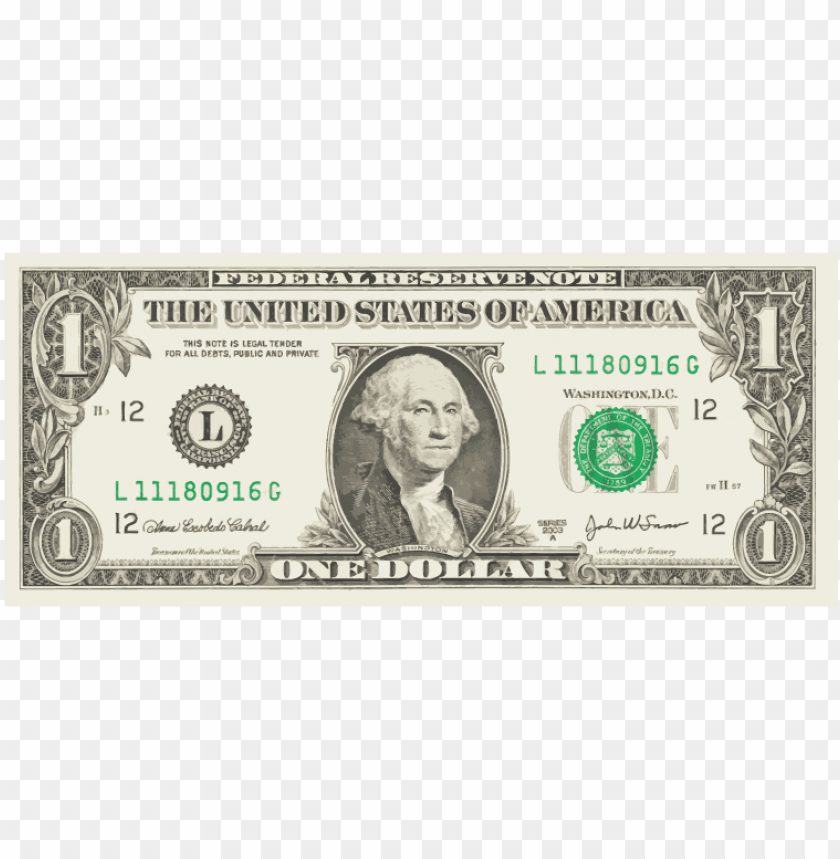 Download Free png Download transparent one dollar bill png Free PNG.