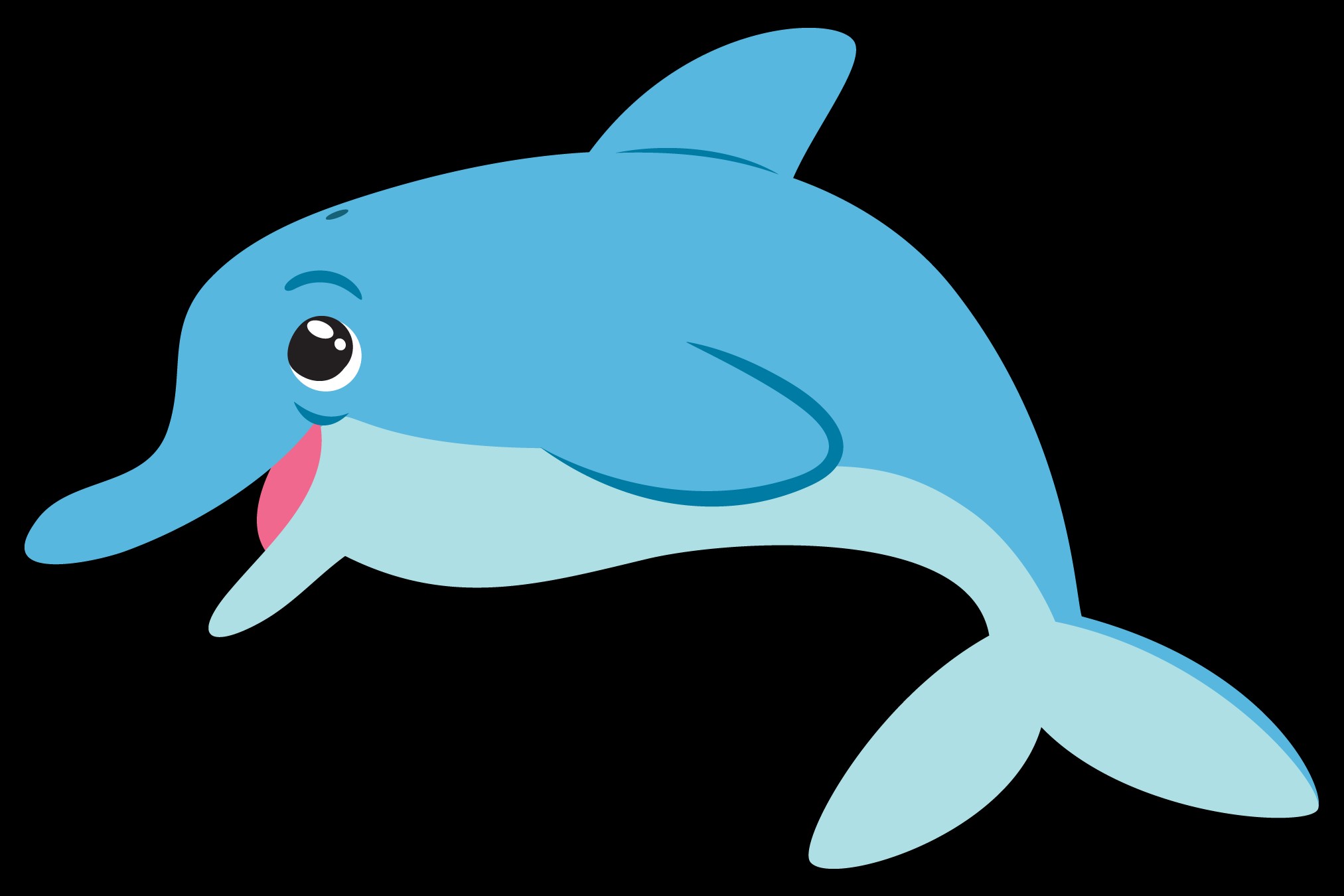 Christmas dolphin clipart.