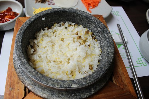 Free photo Food Traditional Korean Meal Stone Pot Bob Rice.