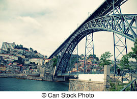 Stock Image of bridge Dom Louis, Porto, Portugal csp36153068.