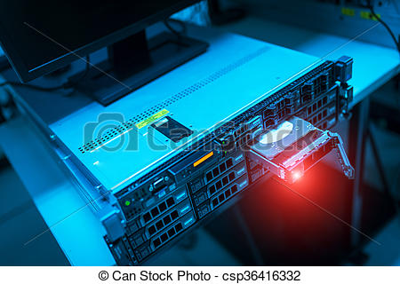 Stock Photos of Storage servers in data room Domestic Room.