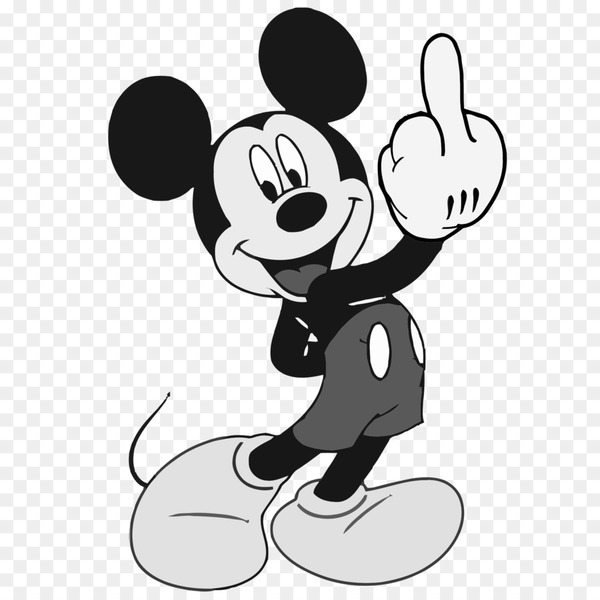 Mickey Mouse Minnie Mouse Donald Duck The finger The Walt Disney.