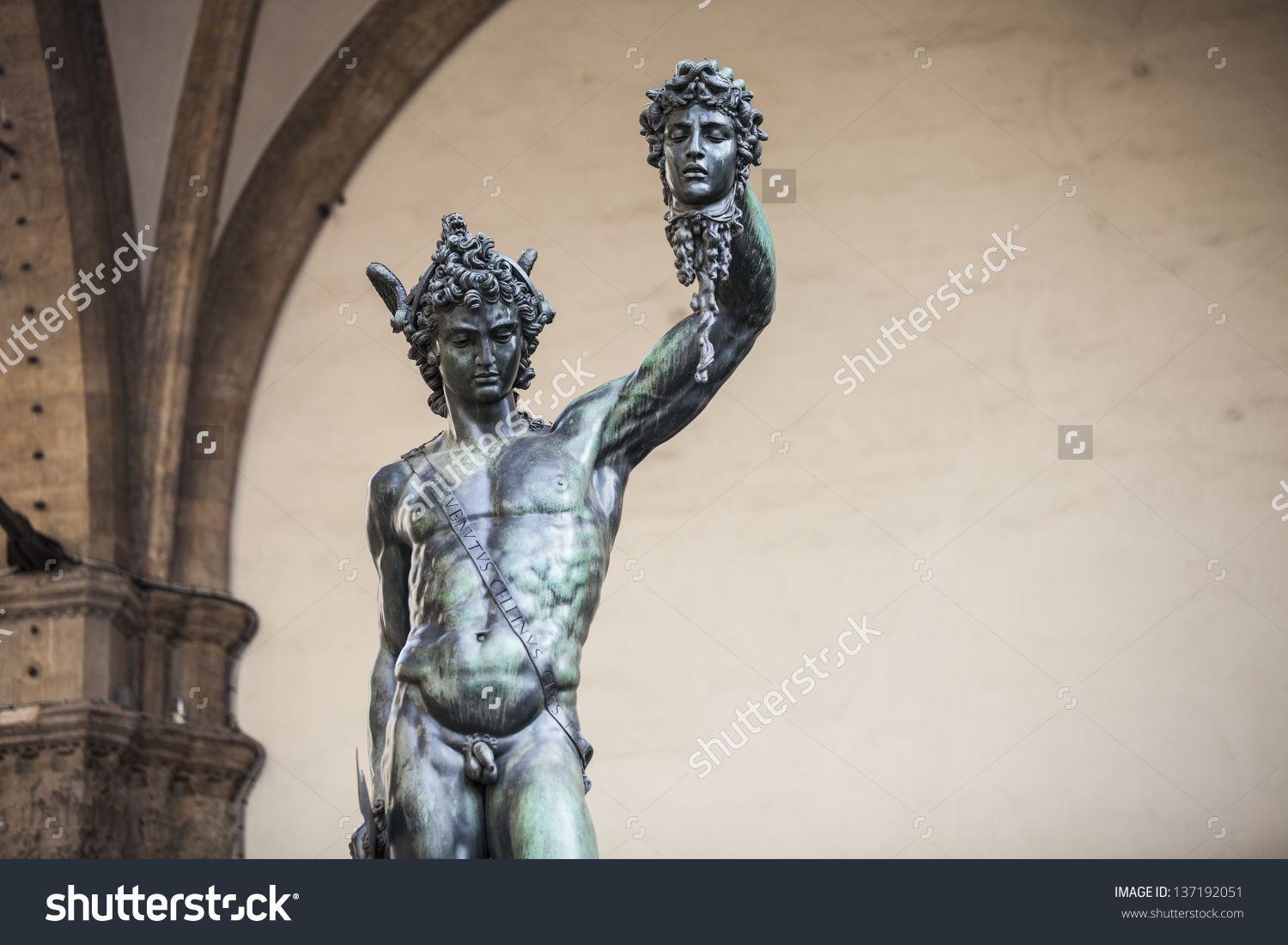 Donatellos David Renaissance Statue Florence Italy Stock Photo.