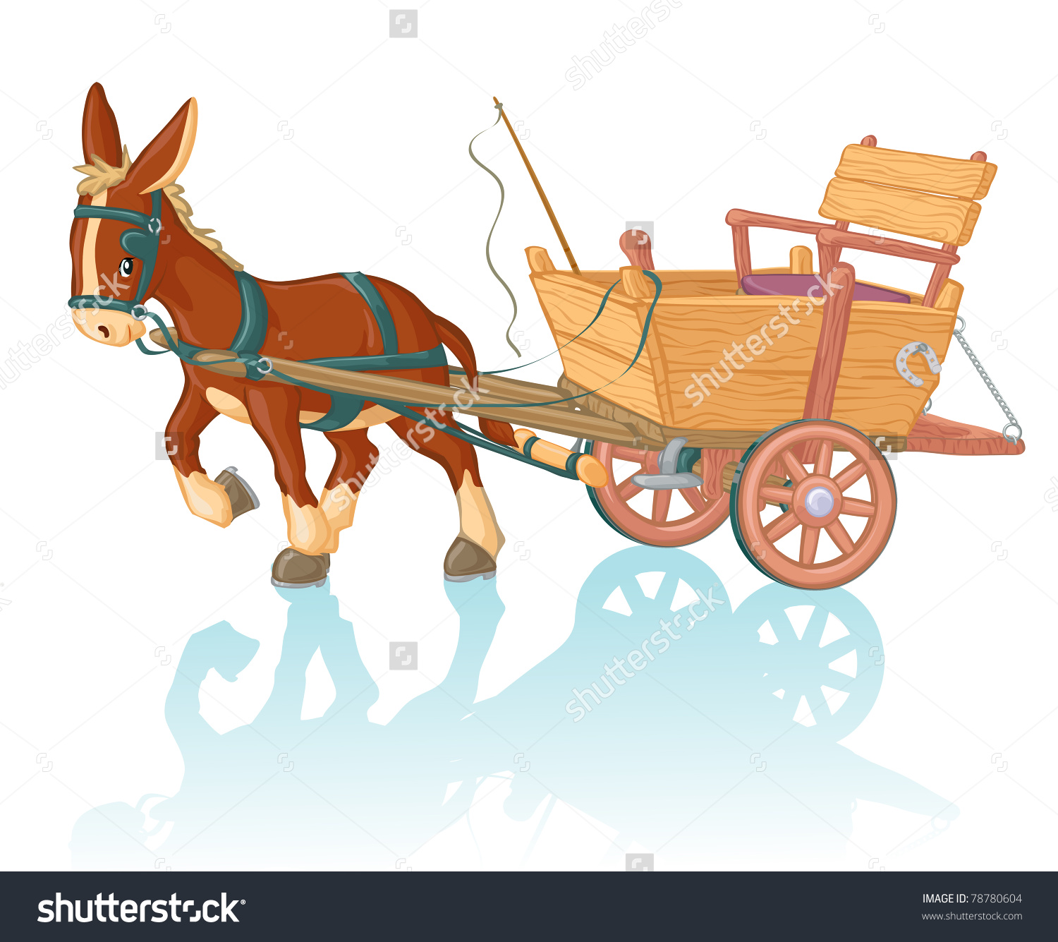 Donkey Cart Clipart.