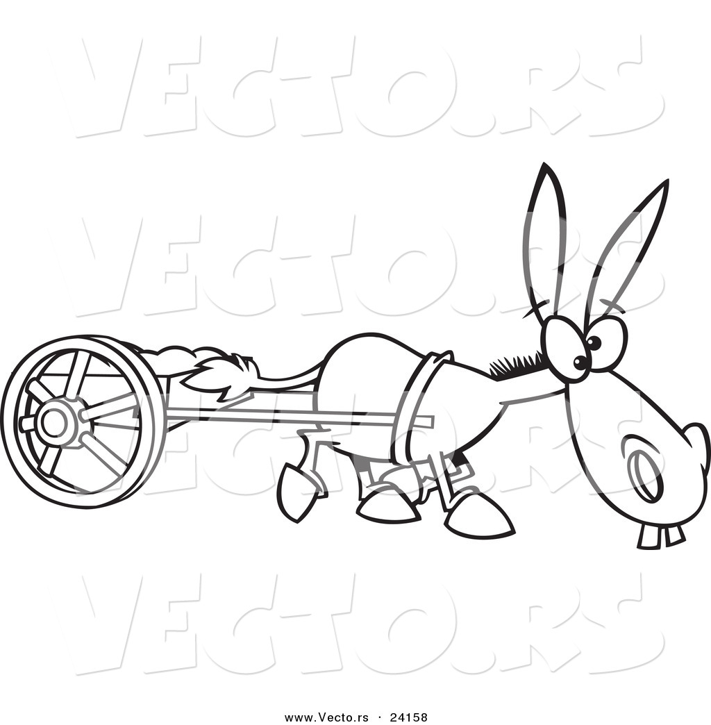 Donkey cart clipart.