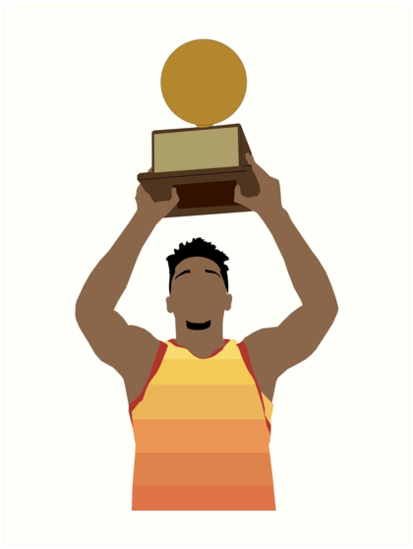 \'Donovan Mitchell Dunk Contest Champion\' Art Print by Sport Surge.