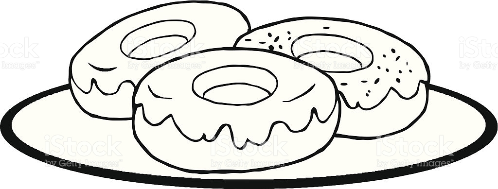 Free Donut Clipart Black And White.