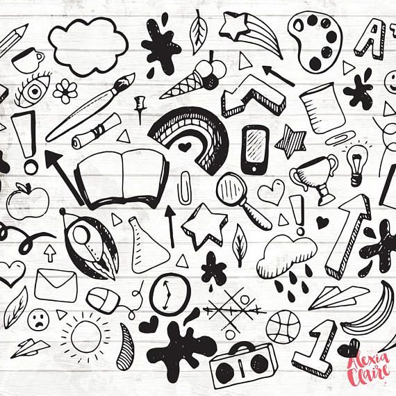 Doodle Clipart Black And White 10 Free Cliparts Download Images On