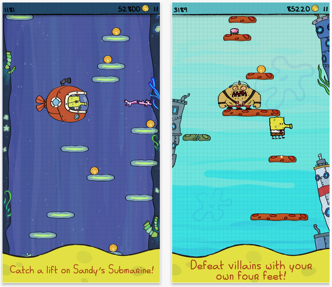 Doodle Jump SpongeBob SquarePants goes free as Apple's App of the Week.
