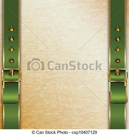 Vector Illustration of Belts with buckles background for cover.