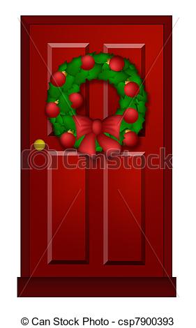 Christmas Door Clipart.
