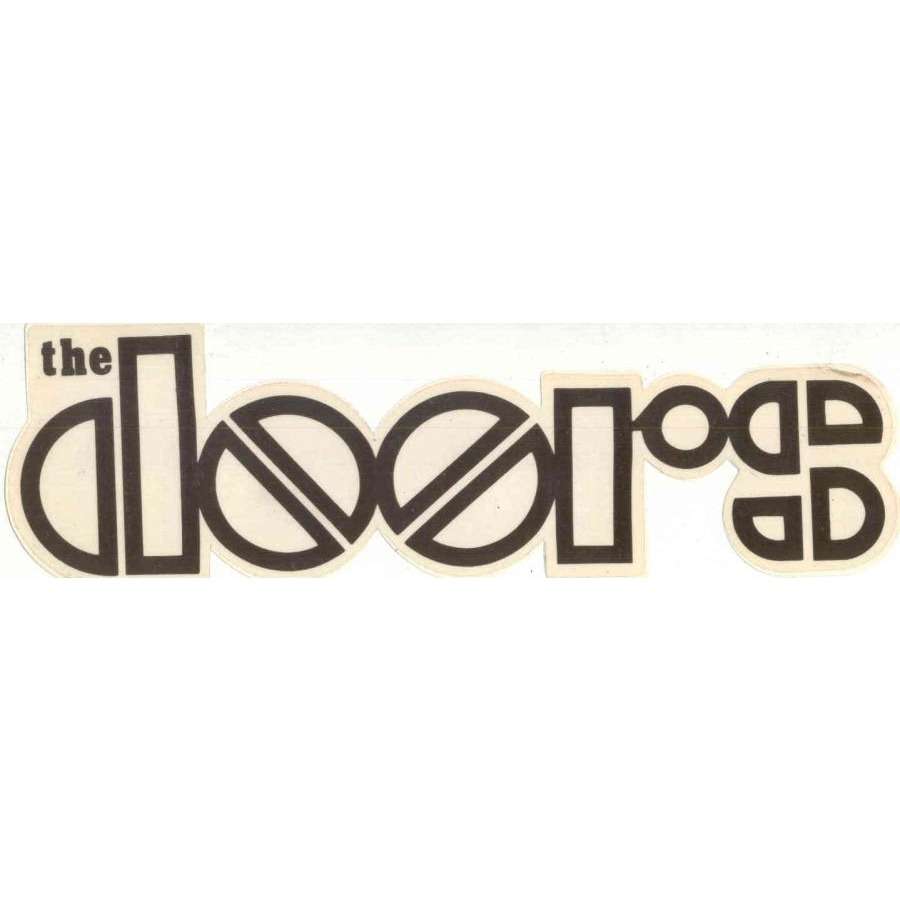 the Doors Doors (Italian 90s large Doors \'logo\' shaped promo sticker).