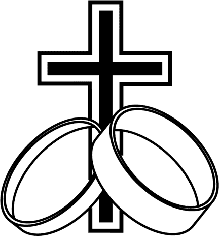 Wedding Heart Cross Clipart.