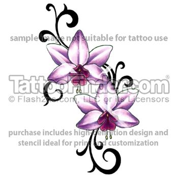 Double Lily tattoo design by Gail Somers.