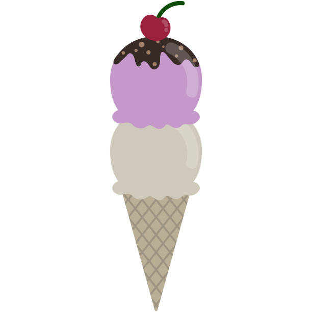 Double Ice Cream Cone Illustrations, Royalty.