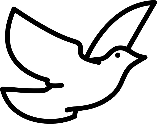 Flying Dove clip art Free vector in Open office drawing svg ( .svg.
