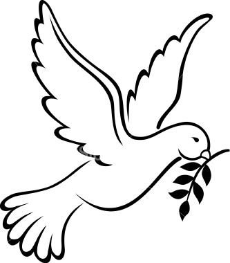 Dove of peace clip art.