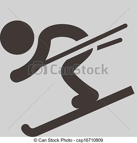 Vector Clipart of Winter sport icon.