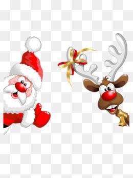 Santa And Elk, Christmas, Christmas Eve, Merry Christmas PNG.