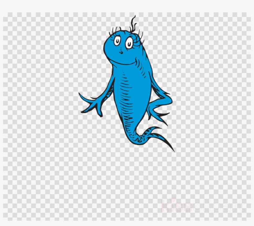 Dr Seuss Clipart One Fish, Two Fish, Red Fish, Blue.