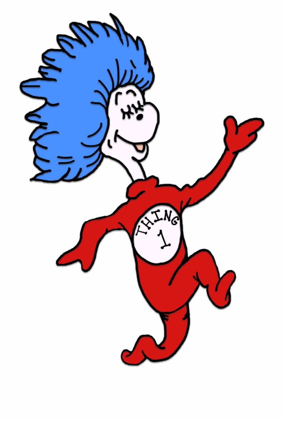 Dr Seuss Thing 1 Free PNG Images & Clipart Download #3219004.