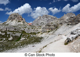 Stock Photo of Drei Zinnen Lavaredo, Dolomites Alps mountains.