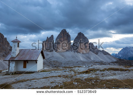 Chapel Dolomites Stock Photos, Royalty.