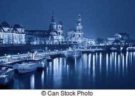 Picture of Buildings in the district of Dresden Loschwitz (Germany.