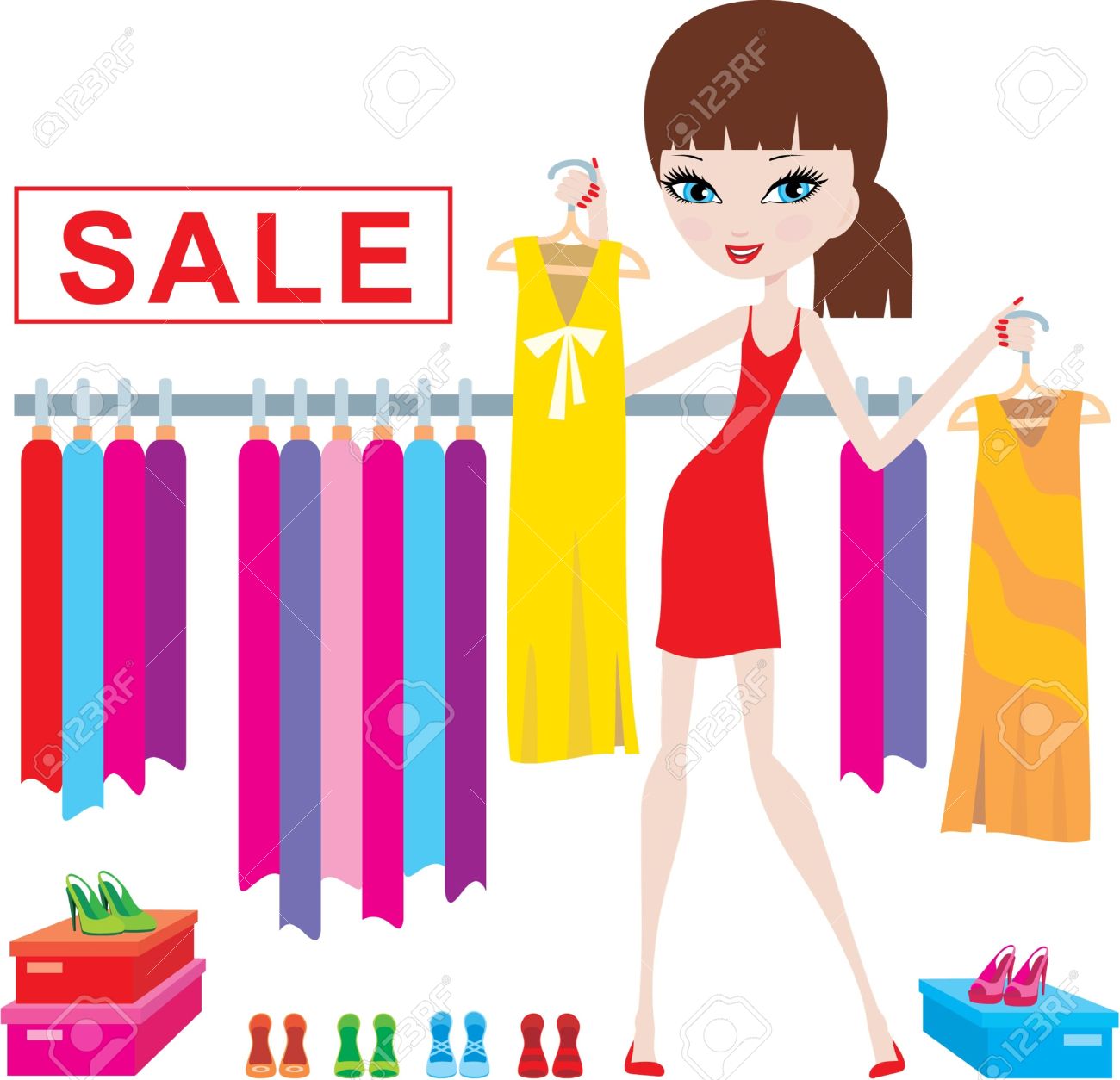 Dress Sale Clipart.