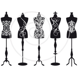 DRESS STAND CLIPART SILHOUETTE - 21px Image #7