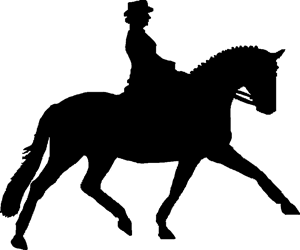 Dressage horse clip art.