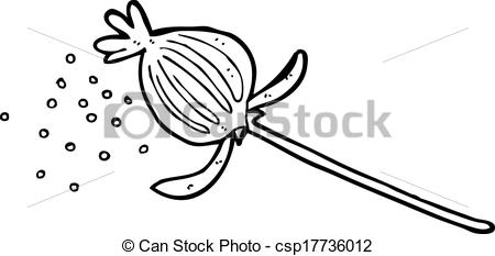Vector Clip Art of cartoon dried poppy flower csp17736012.
