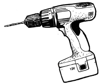 Drill clipart black and white.