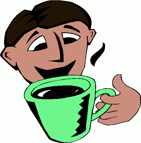 Drinking Coffee Clipart.