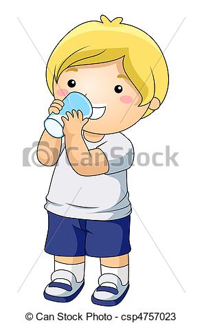 Kid Drinking Milk.