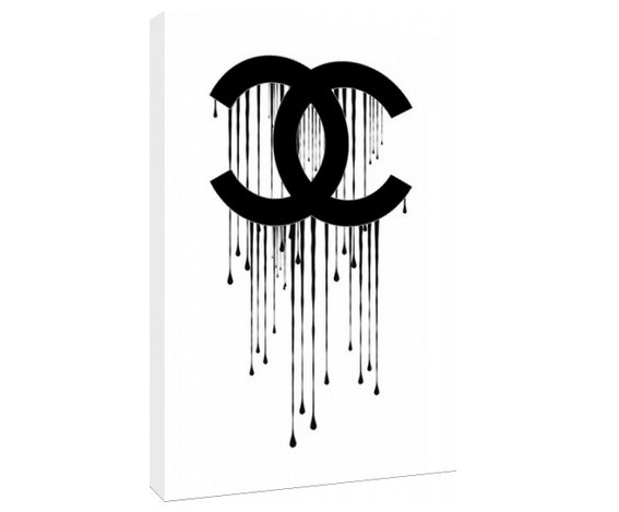 2. Dripping Chanel Logo Nail Design - wide 4
