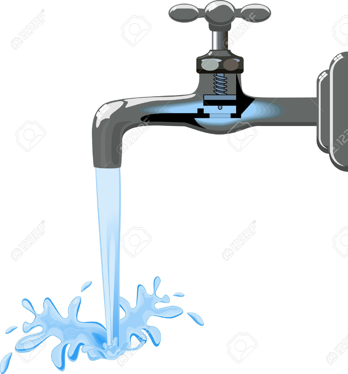 Tap Dripping Water Clip Art.